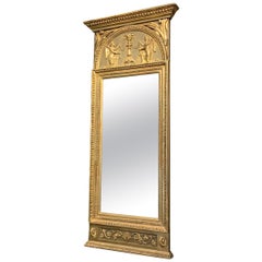 19th Century Gold Swedish Gustavian Gilded Wood Wall Mirror