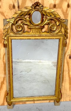 19th Century Swedish Gustavian Gilt & Polychromed Neoclassical Mirror