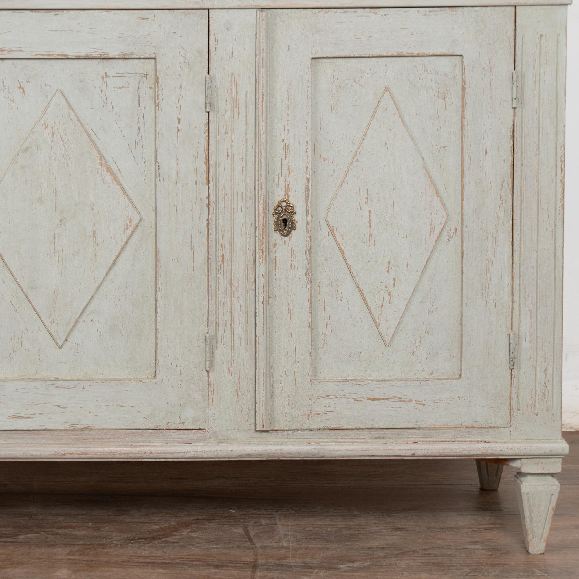 19th Century Swedish Gustavian Gray Sideboard Buffet Console For Sale 11