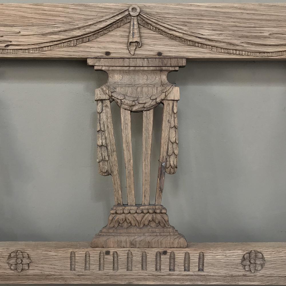 19th Century Swedish Neoclassical Hand Carved Hall Bench 6