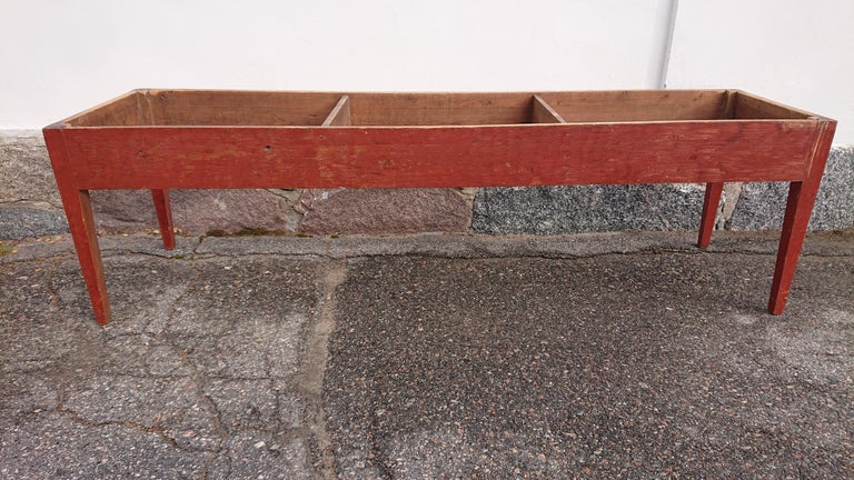 19th Century Swedish Gustavian Long Table Originalpaint For Sale at 1stDibs