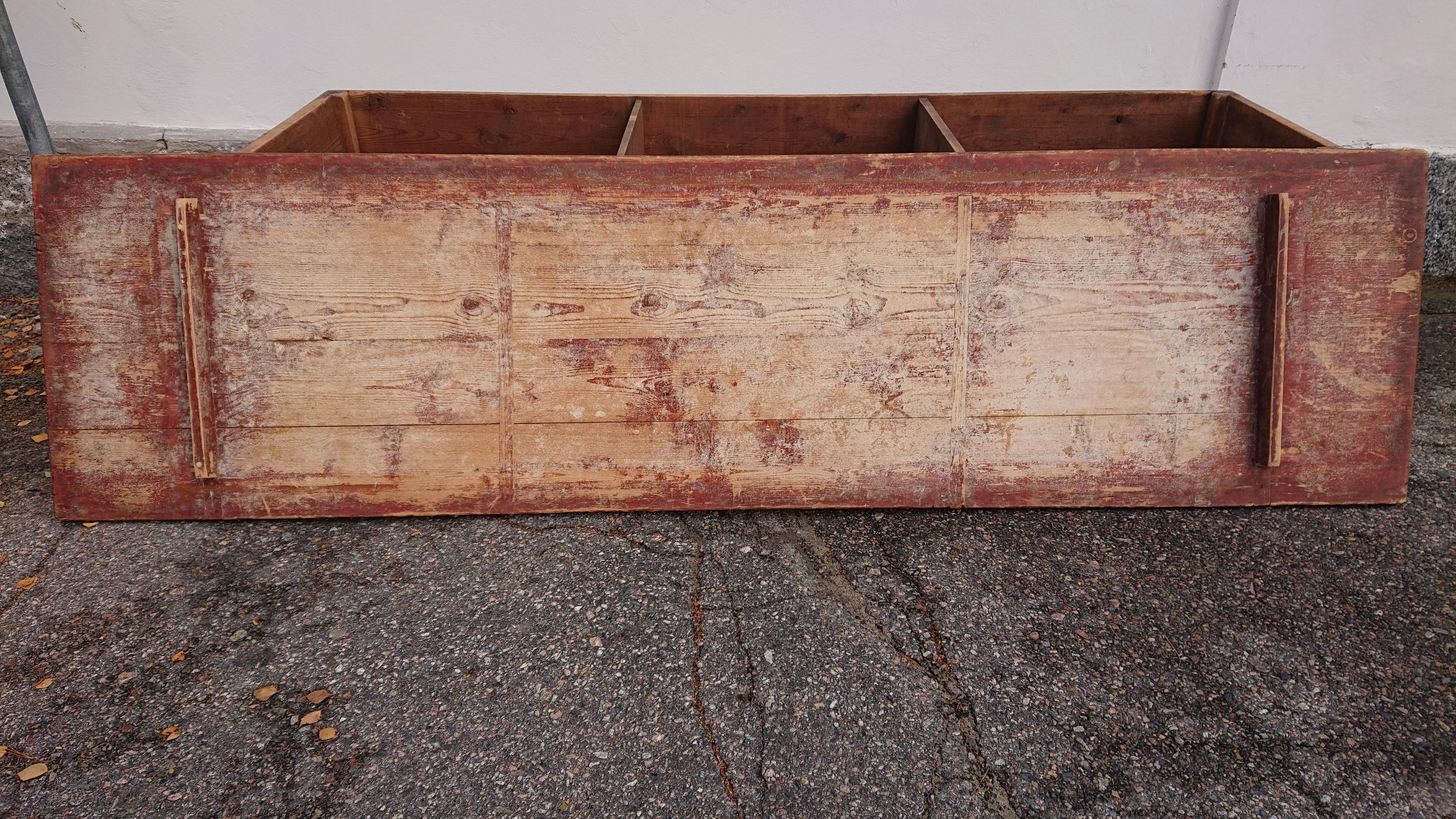 Pin Table longue gustavienne suédoise du 19ème siècle peinture d'origine de table en vente