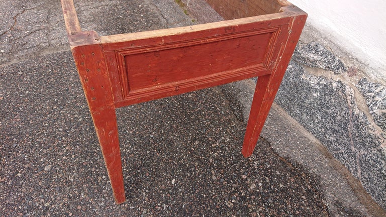 19th Century Swedish Gustavian Long Table Originalpaint For Sale at 1stDibs