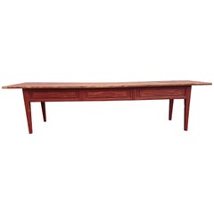 19th Century Swedish Gustavian Long Table Originalpaint