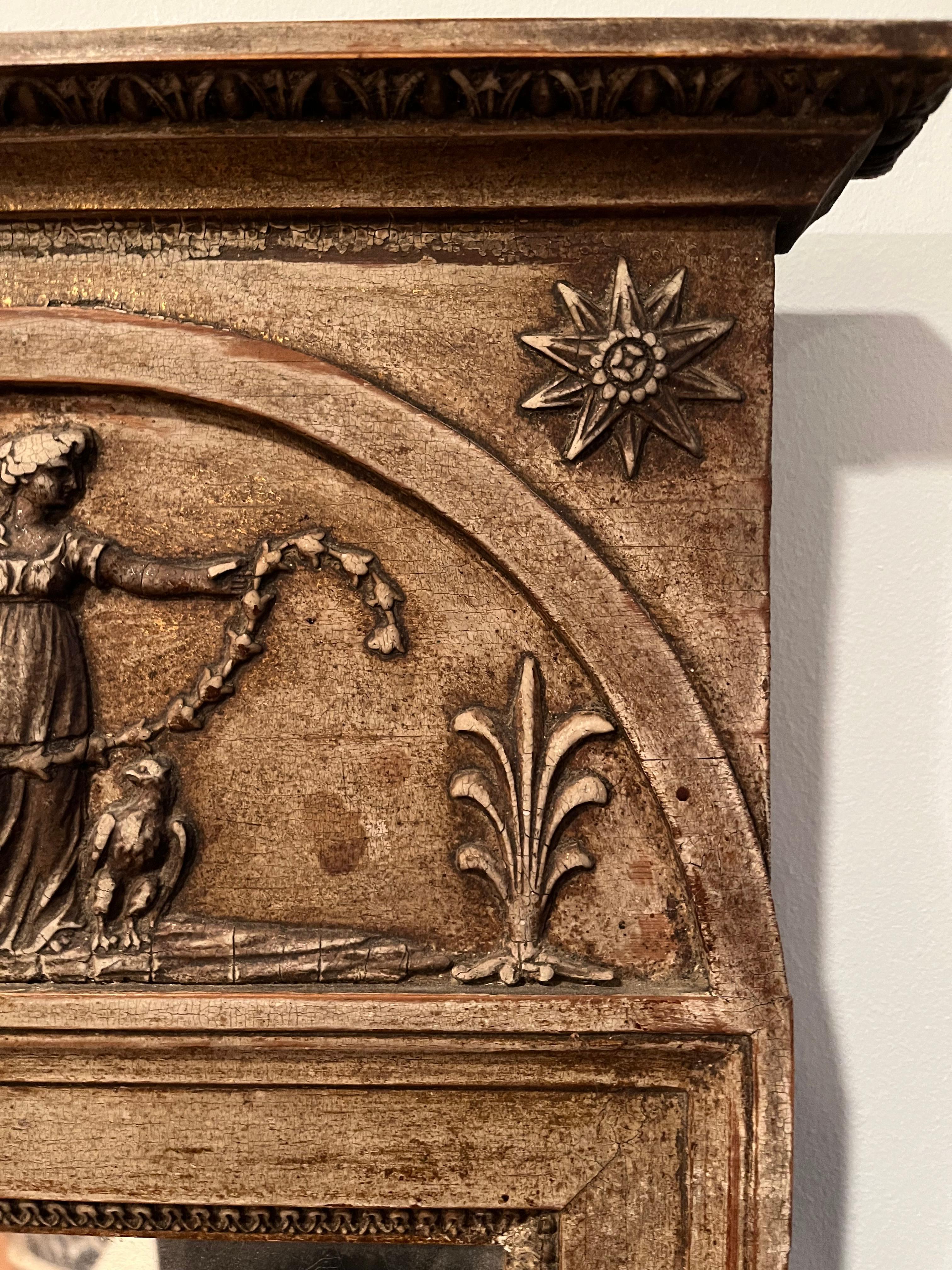 Bois Miroir suédois gustavien du 19e siècle en vente