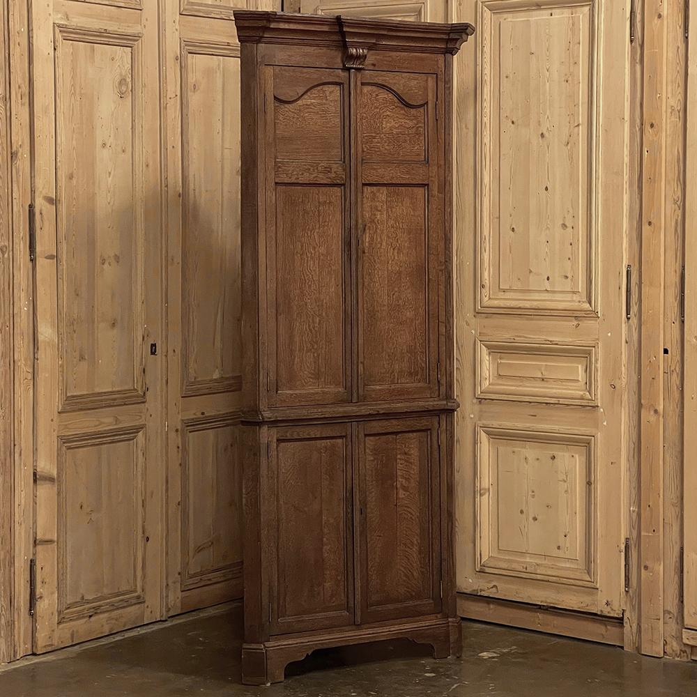 Hand-Crafted 19th Century Swedish Gustavian Neoclassical Corner Cabinet For Sale