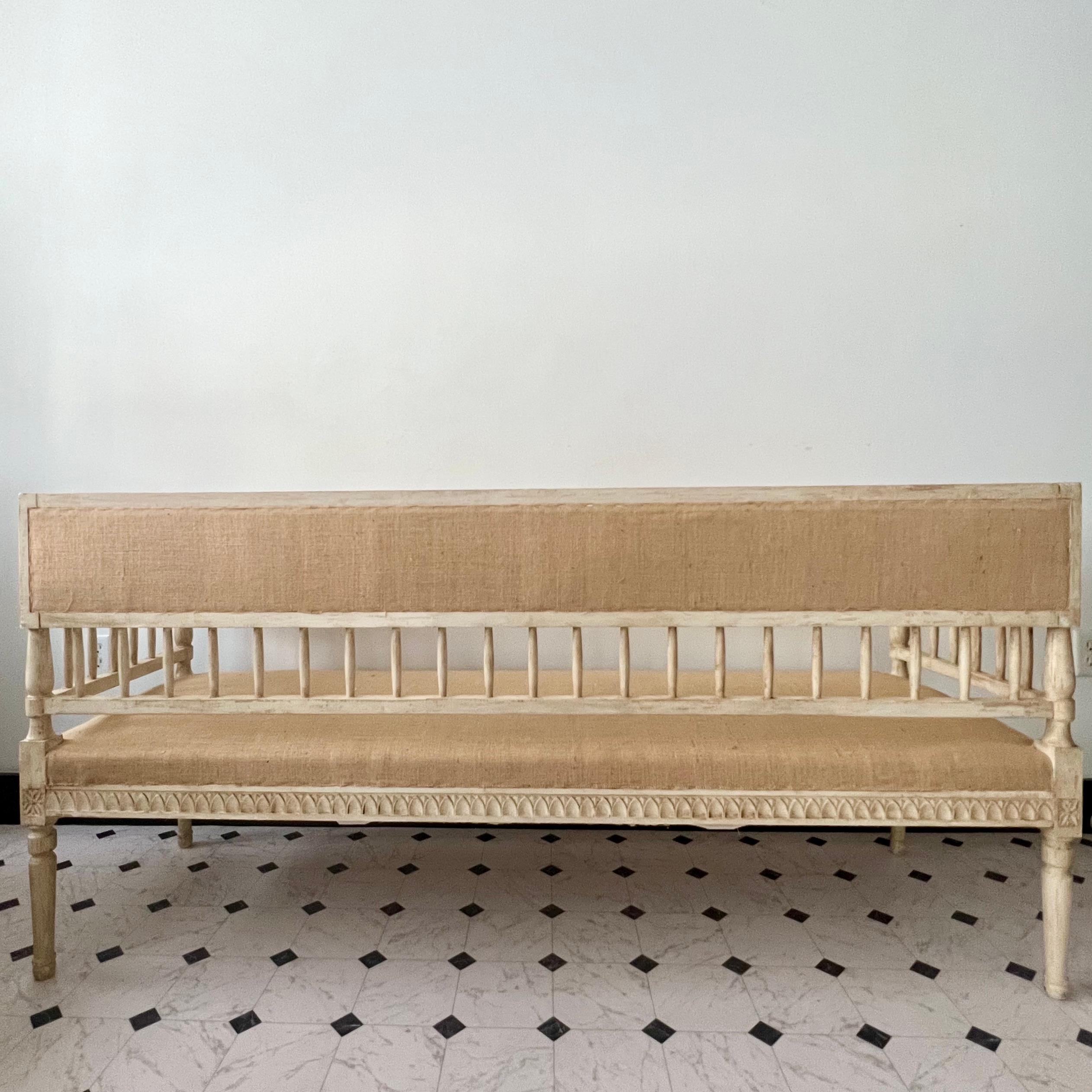 Burlap 19th Century Swedish Gustavian / Neoclassical Period