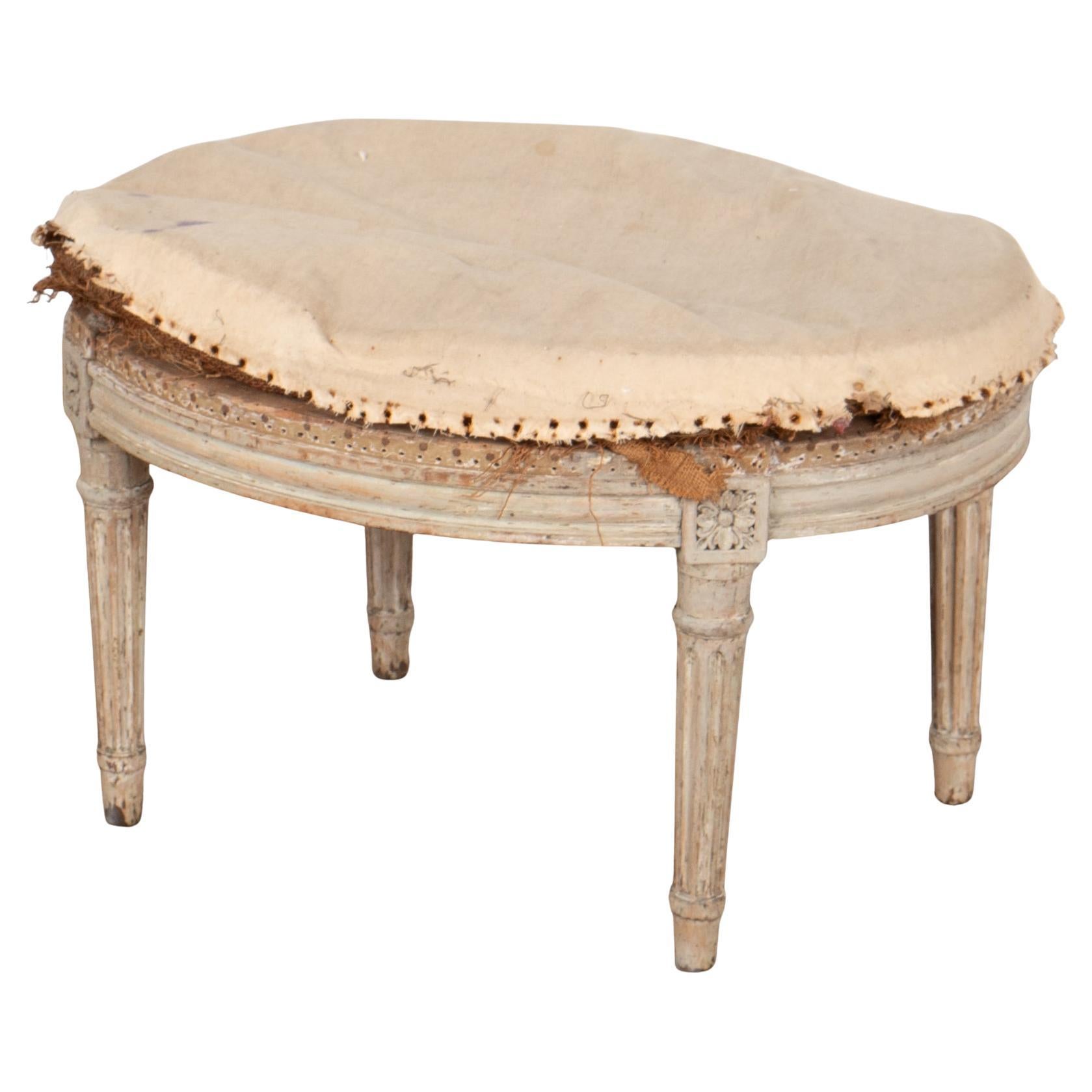 19th Century Swedish Gustavian Oval Stool
