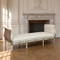 19. Jahrhundert Schwedisch Gustavianisch Gemaltes Canape ~ Daybed ~ Settee