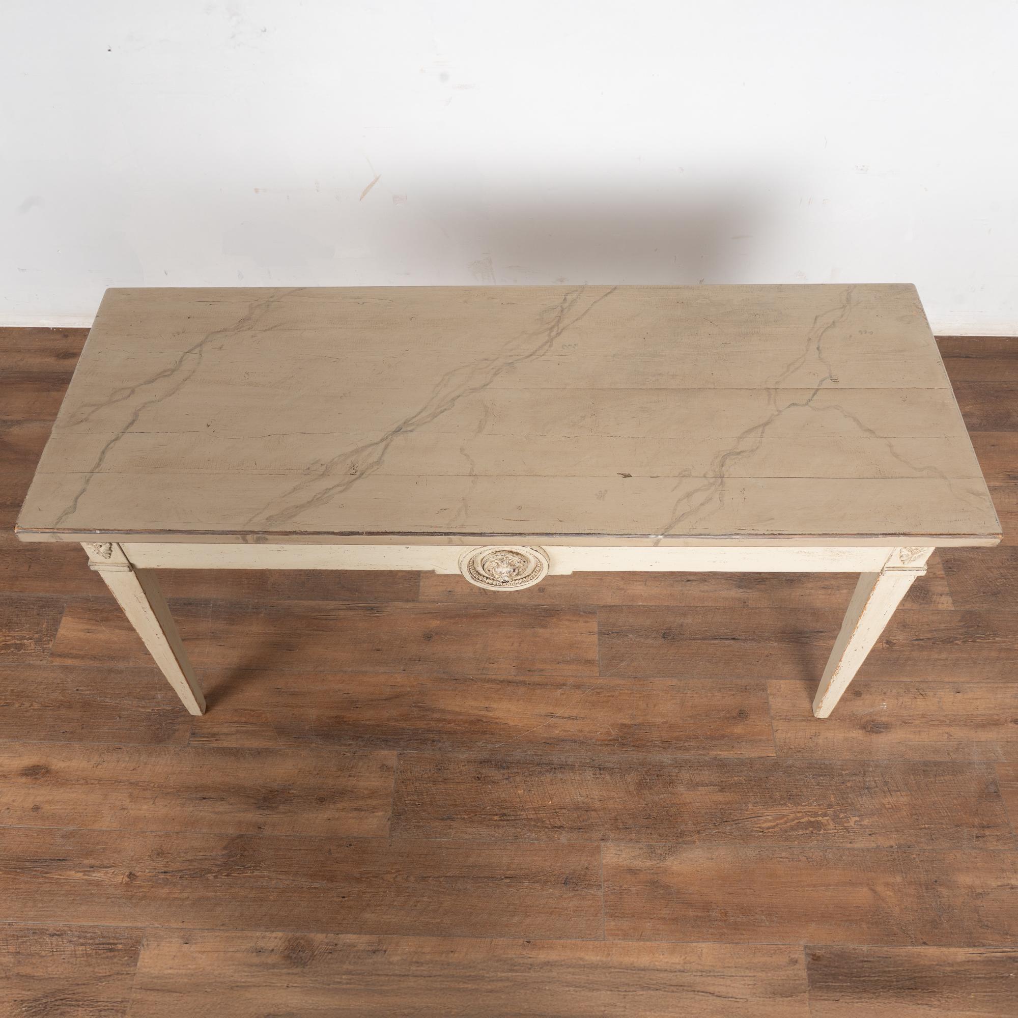 Gustavien Table console suédoise gustavienne peinte du 19e siècle en vente