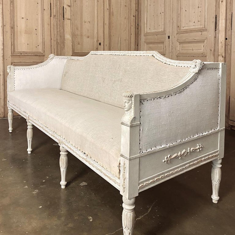 19th Century Swedish Gustavian Painted Neoclassical Sofa at 1stDibs