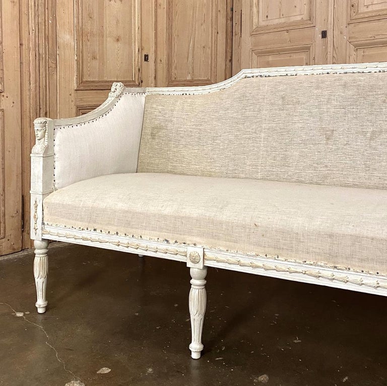 19th Century Swedish Gustavian Painted Neoclassical Sofa at 1stDibs