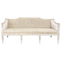 19th Century Swedish Gustavian Painted Neoclassical Sofa