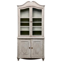 Antique 19th Century Swedish Gustavian Painted Pine Cupboard