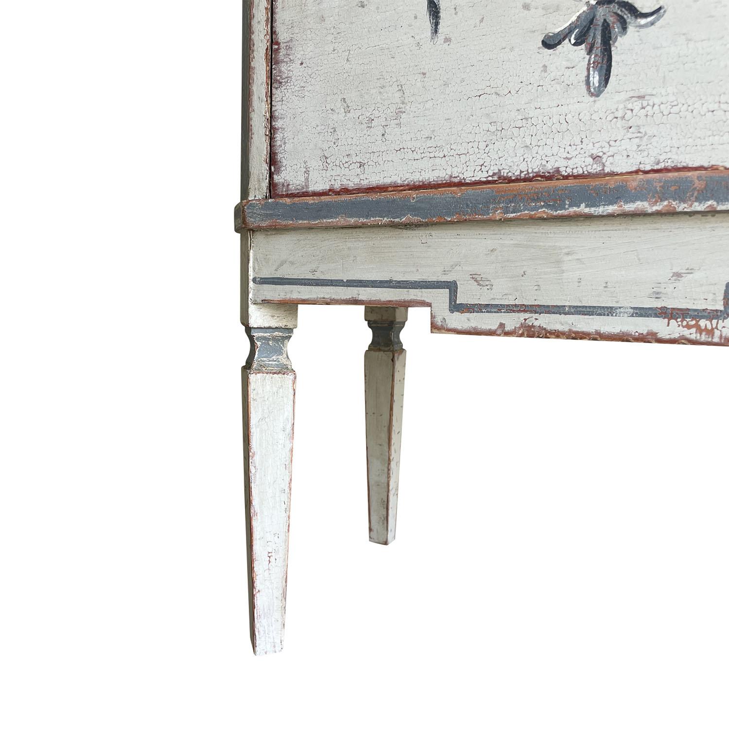 19th Century Swedish Gustavian Pair of Antique Scandinavian Pine Bed Side Tables For Sale 5