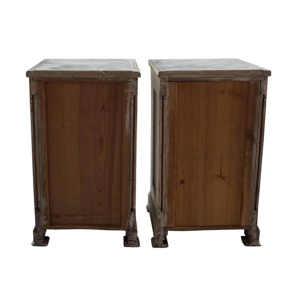 19th Century Swedish Gustavian Pair of Bedside Tables, Pinewood Nightstands In Good Condition In West Palm Beach, FL