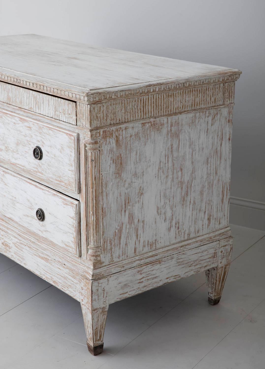 19th Century Swedish Gustavian Period Large Painted Commode 7