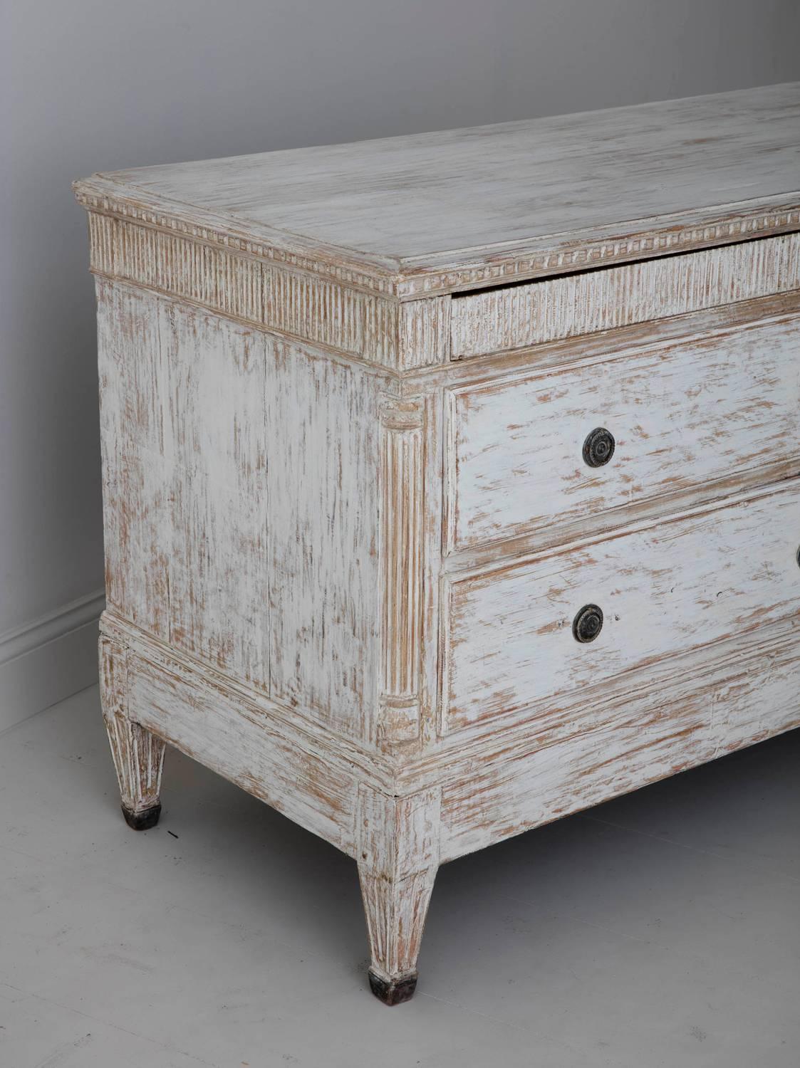 19th Century Swedish Gustavian Period Large Painted Commode 8