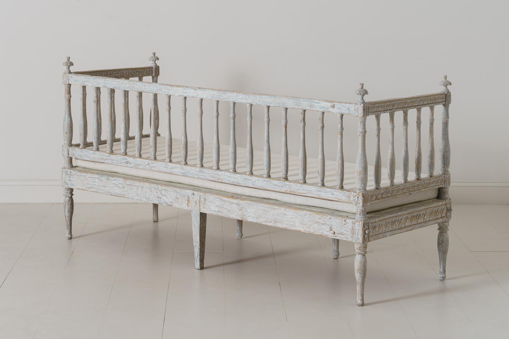 19th Century Swedish Gustavian Period Sofa Bench 6