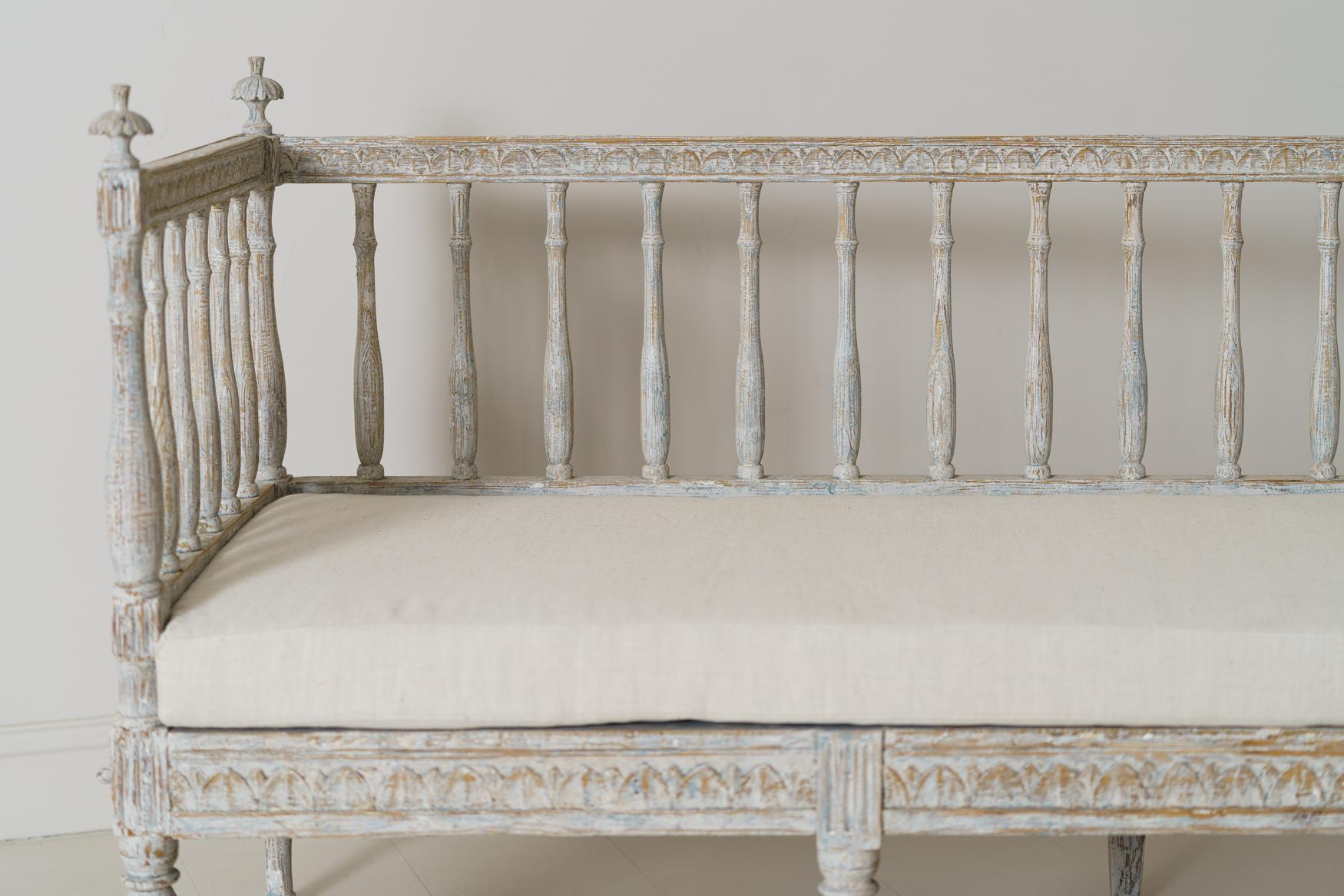 19th Century Swedish Gustavian Period Sofa Bench 2