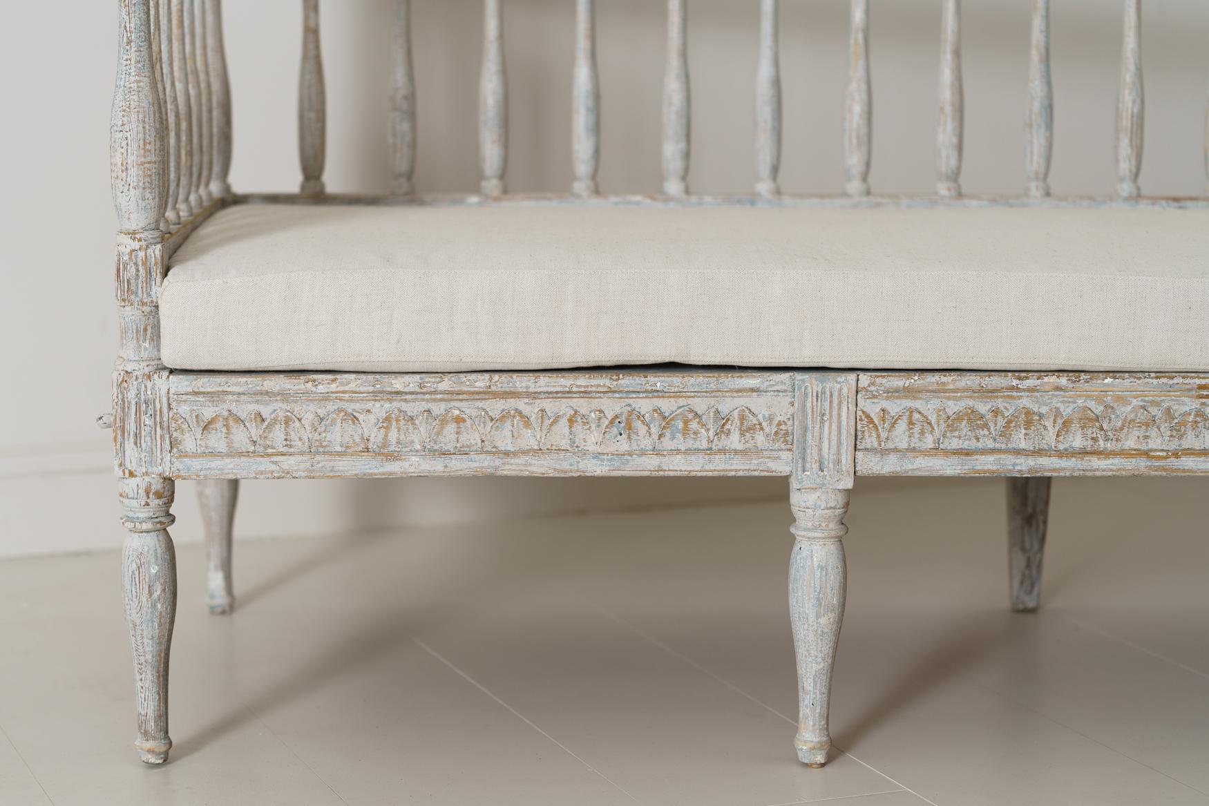 19th Century Swedish Gustavian Period Sofa Bench 3