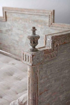 19th Century Swedish Gustavian Period Sofa Bench in Original Paint