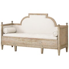 19th Century Swedish Gustavian Period Sofa Bench in Original Paint