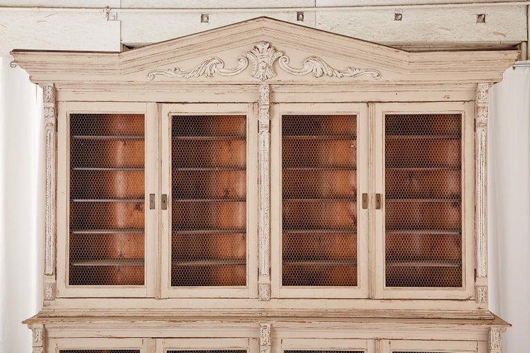 19th Century Swedish Gustavian Style Pine Library Bibliotheque Bookcase For Sale 3