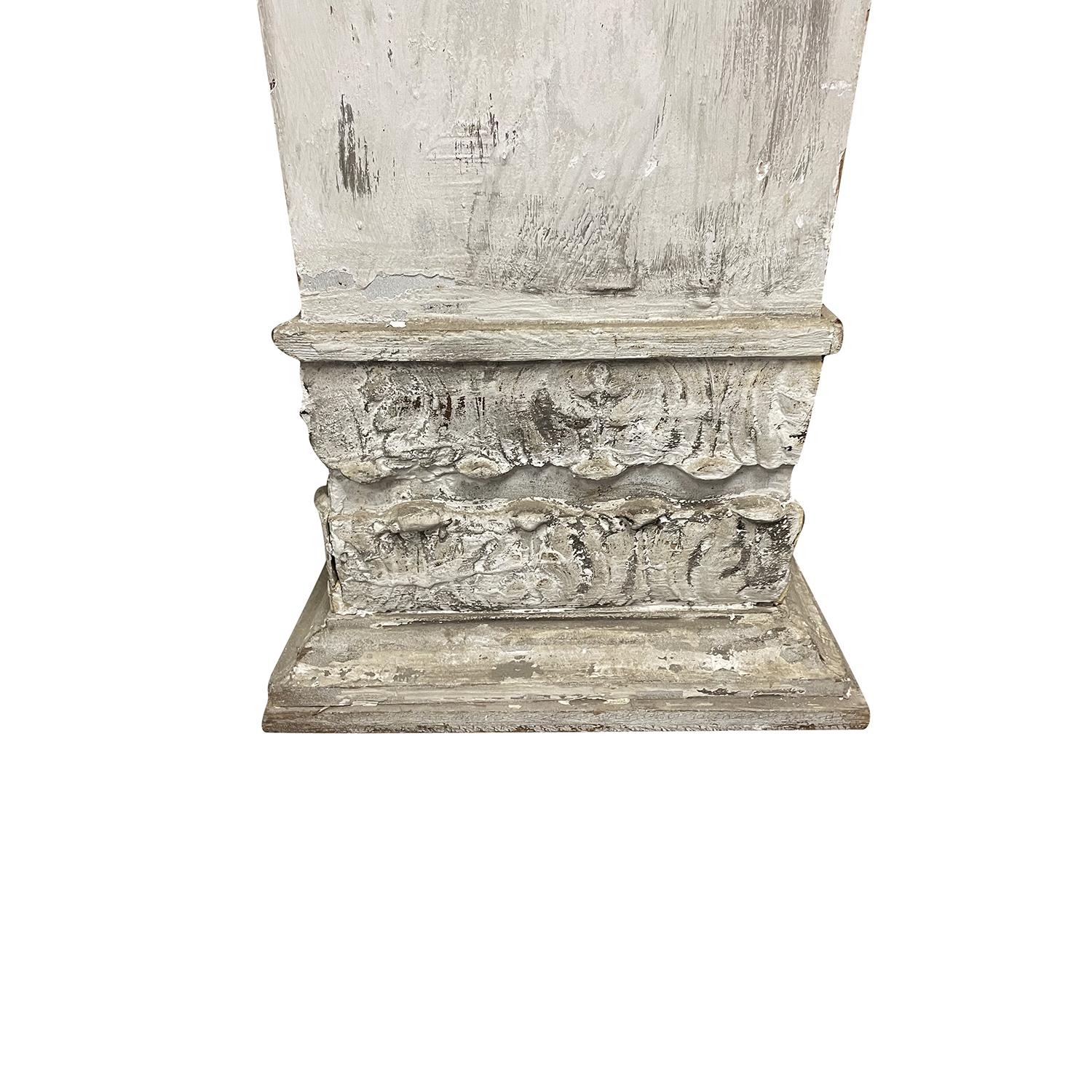 19th Century Swedish Gustavian Pinewood Column, Antique Scandinavian Décor Piece For Sale 2