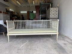 19th Century Swedish Gustavian Pinewood Daybed - Antique Three Seater Bench