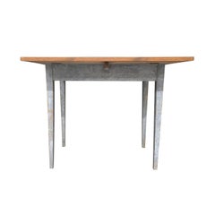 19th Century Swedish Gustavian Pinewood Drop Leaf Table - Antique Kitchen Table