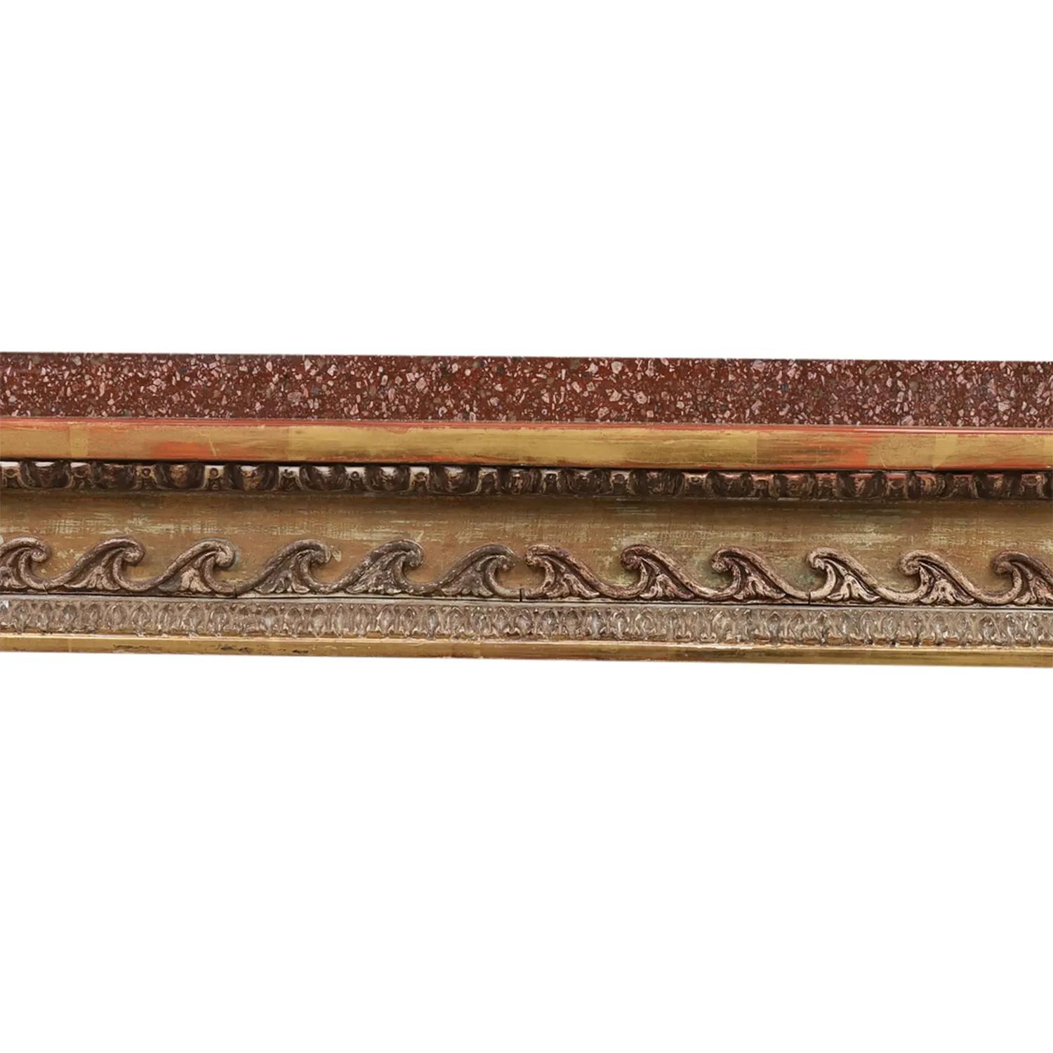 Pin Console suédoise gustavienne du 19ème siècle en bois de pin et porphyre de Jonas Frisk en vente