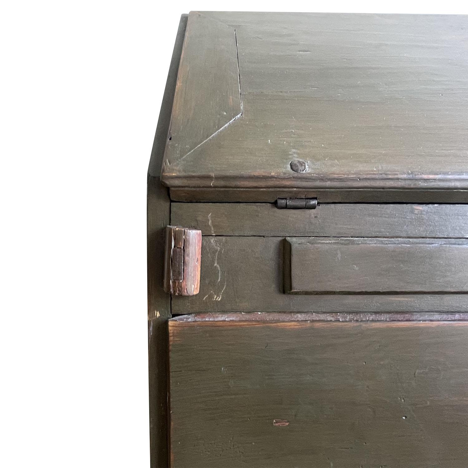 Secretario de madera de pino Gustaviano Sueco del Siglo XIX - Escritorio Escandinavo Antiguo en venta 3