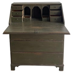 Secretario de madera de pino Gustaviano Sueco del Siglo XIX - Escritorio Escandinavo Antiguo