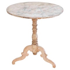 19th Century Swedish Gustavian Round Tilt-Top Table in Painted Finish, Circa 185