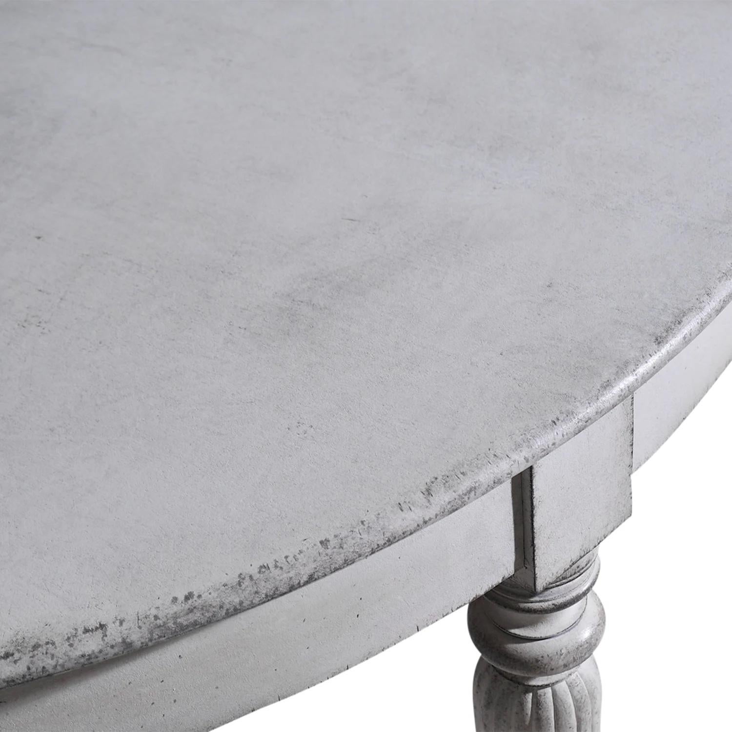 Metal 19th Century Swedish Gustavian, Scandinavian Pinewood Extendable Dining Table