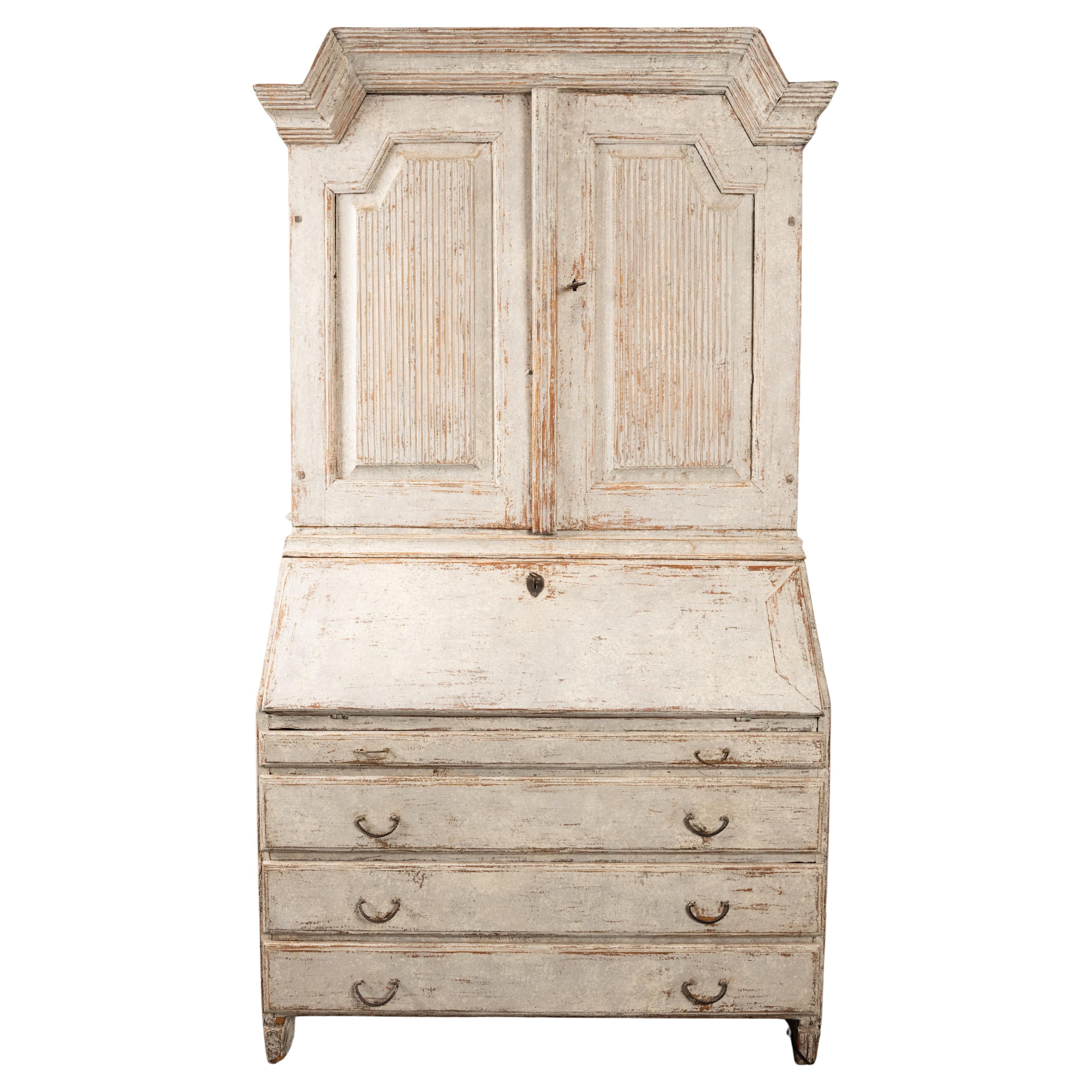 19th Century Swedish Gustavian Secretary with Library