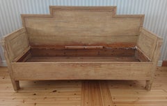 Sofá Gustaviano Sueco del Siglo XIX con Pintura Original