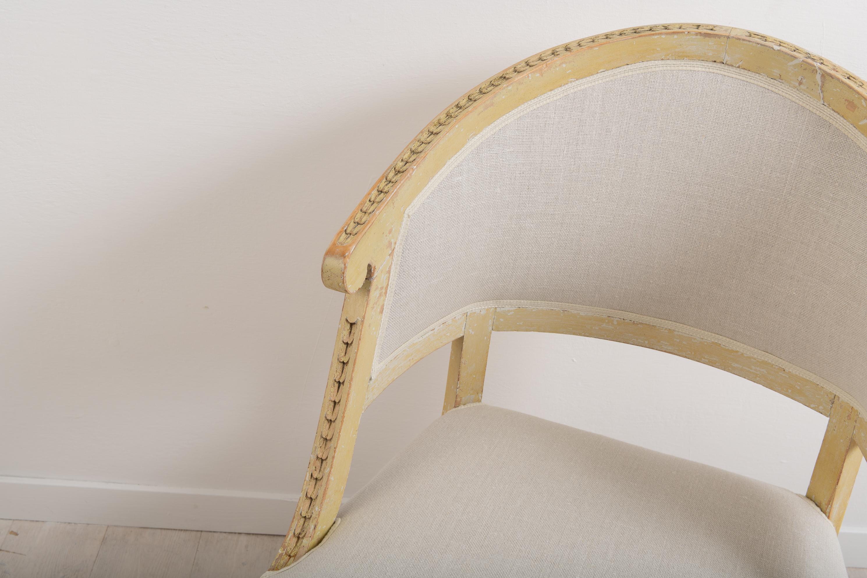 19th Century Swedish Gustavian Style Barrel Back Chairs 2