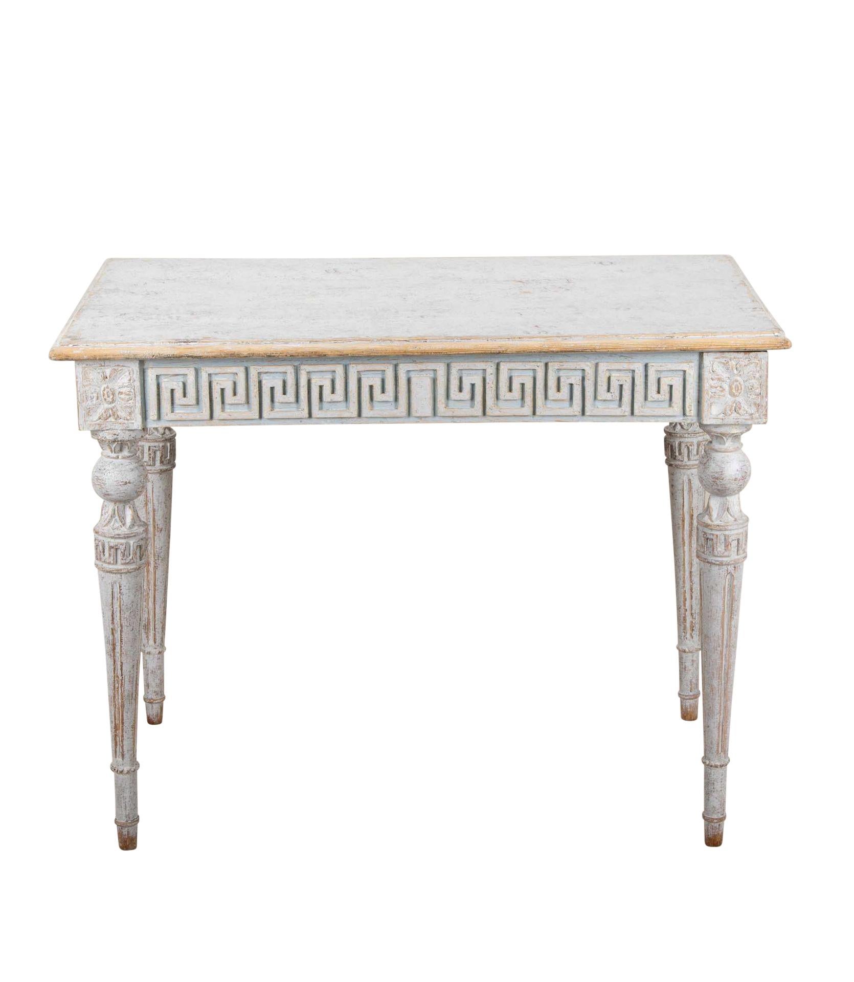 19th Century Swedish Gustavian Style Console Table In Good Condition For Sale In Tetbury, Gloucestershire