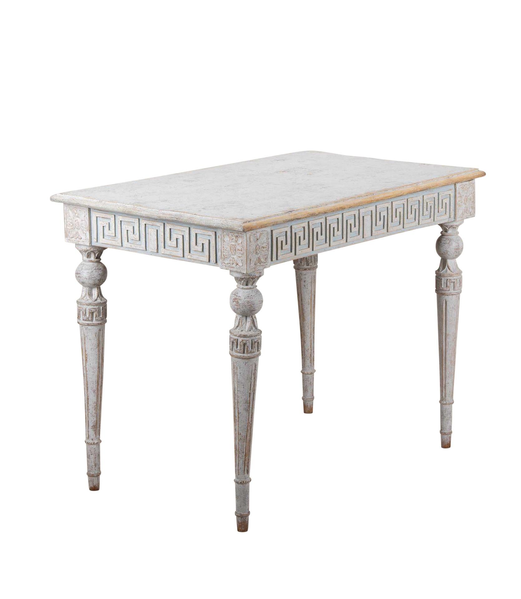 Wood 19th Century Swedish Gustavian Style Console Table For Sale