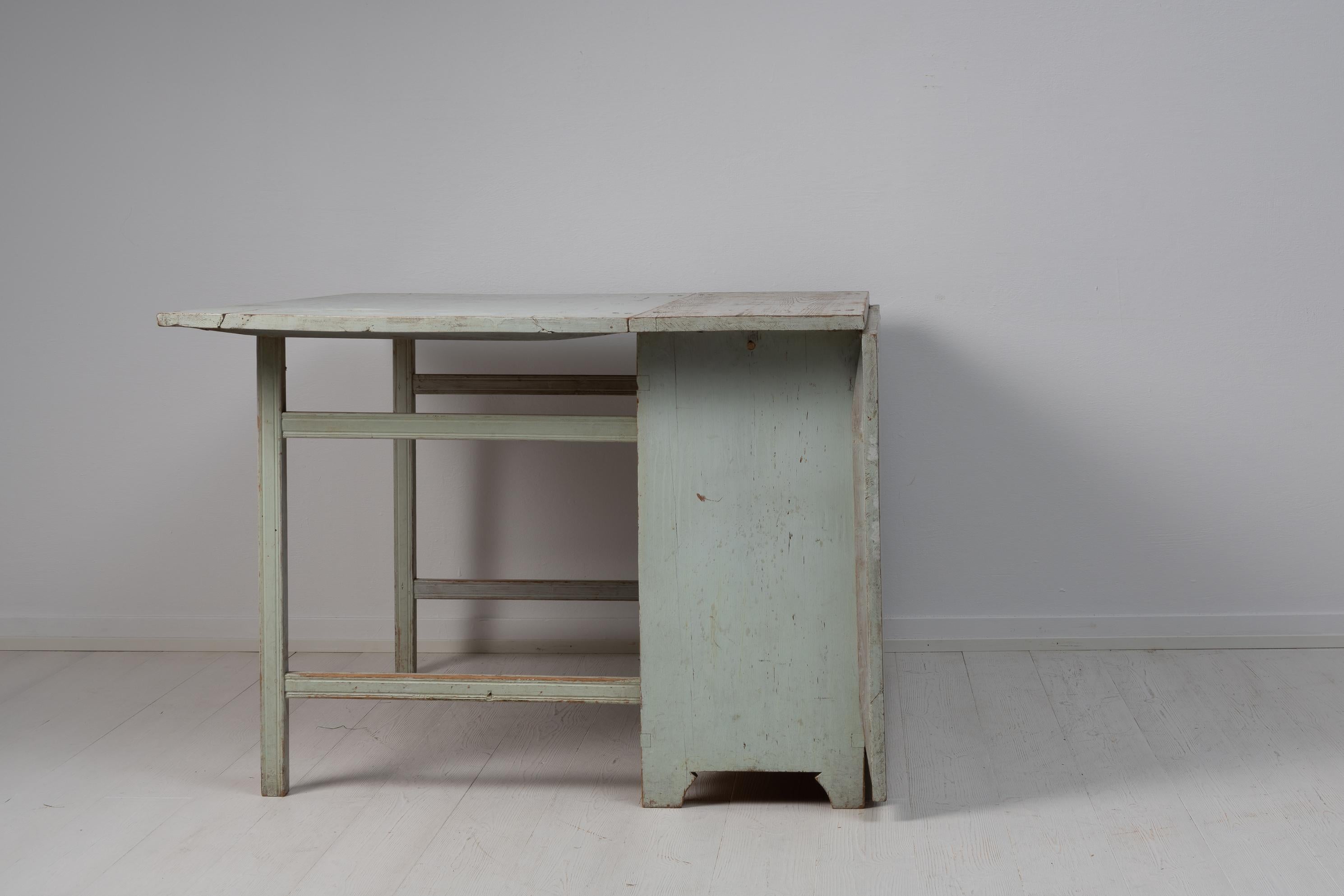 Pine 19th Century, Swedish Gustavian Style Drop Leaf Table For Sale