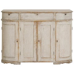 19th Century Swedish Gustavian Style Painted Buffet Cabinet