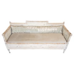 19th Century Swedish Gustavian Style Painted Sofa Bench