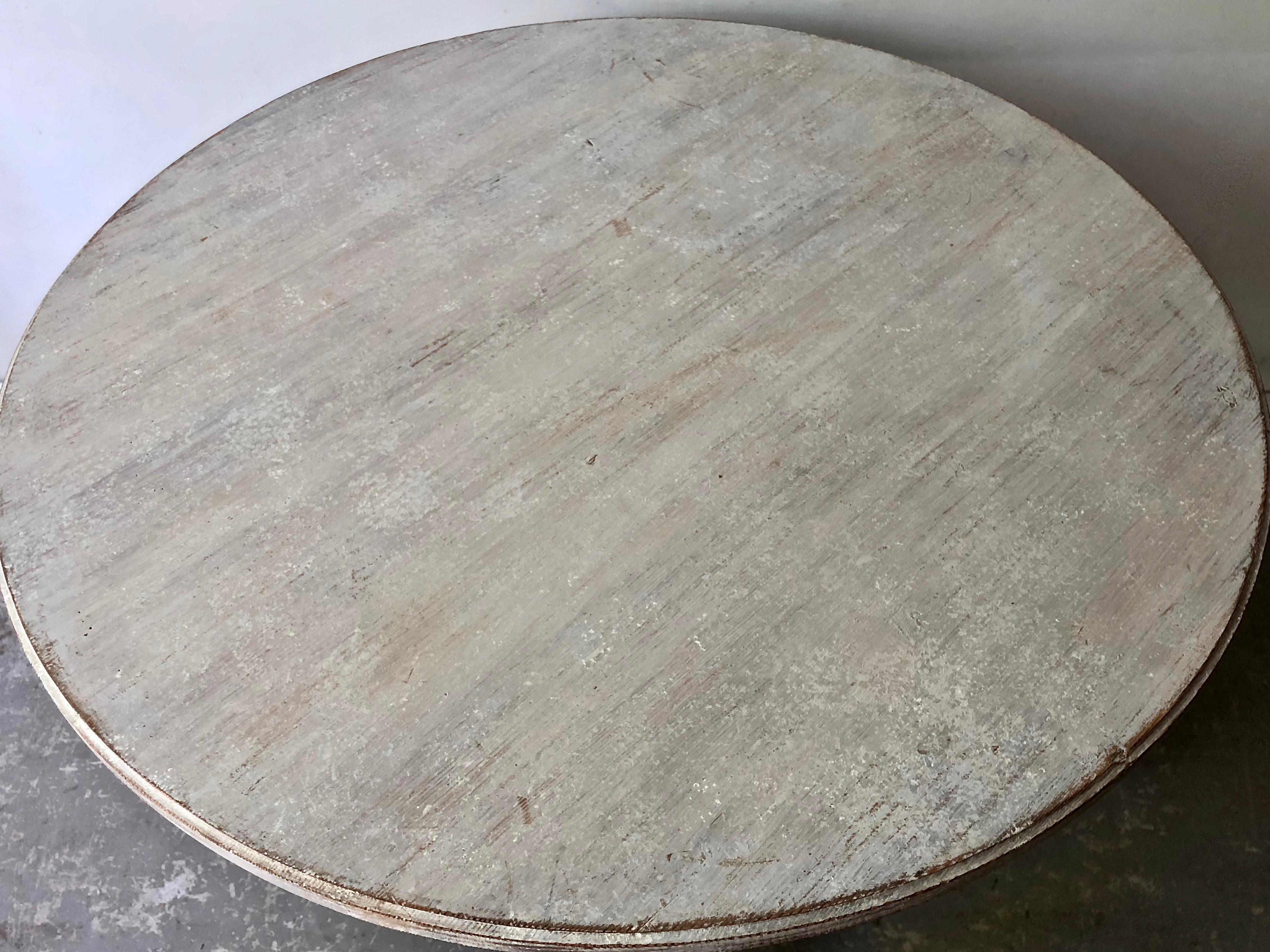 19th Century Swedish Gustavian Style Round Centre Table im Zustand „Gut“ in Charleston, SC