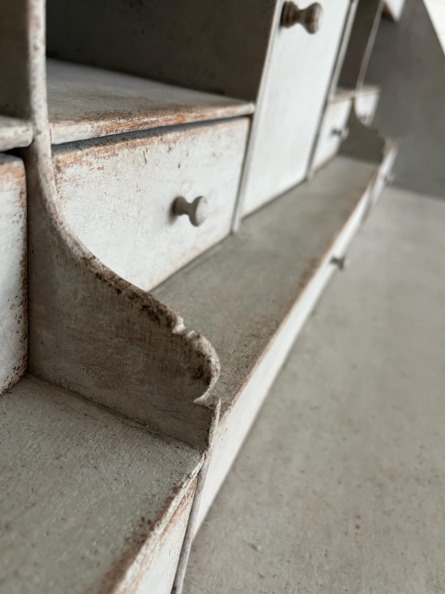 19th Century Swedish Gustavian Style Secretary / Writing Desk - Painted For Sale 7