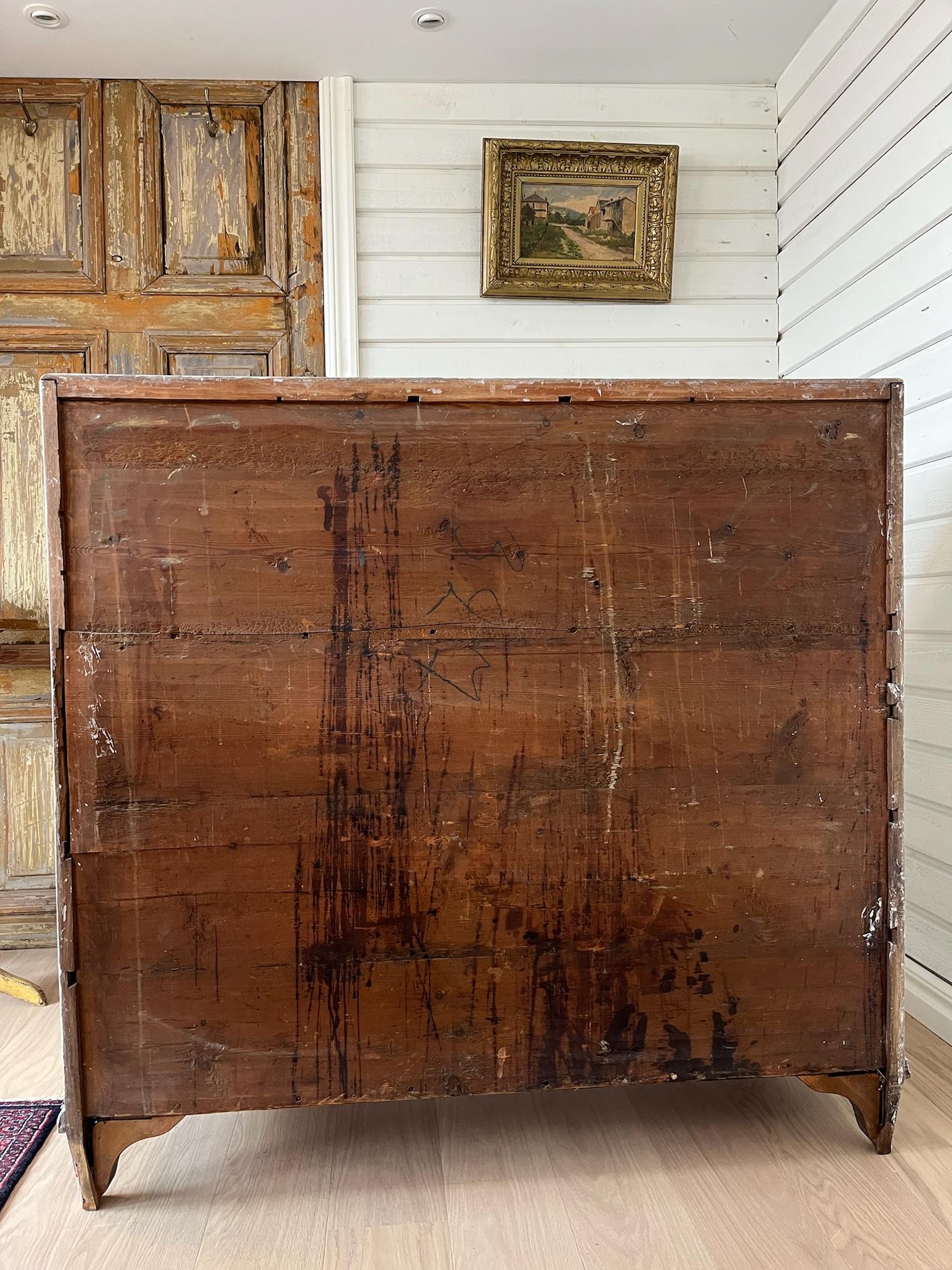 19th Century Swedish Gustavian Style Secretary / Writing Desk - Painted For Sale 14