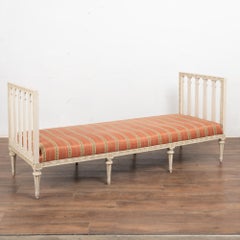 19th Century Swedish Gustavian White Backless Bench Settee