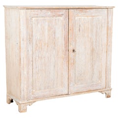 19th Century Swedish Gustavian White Painted Sideboard Narrow Console Cabinet