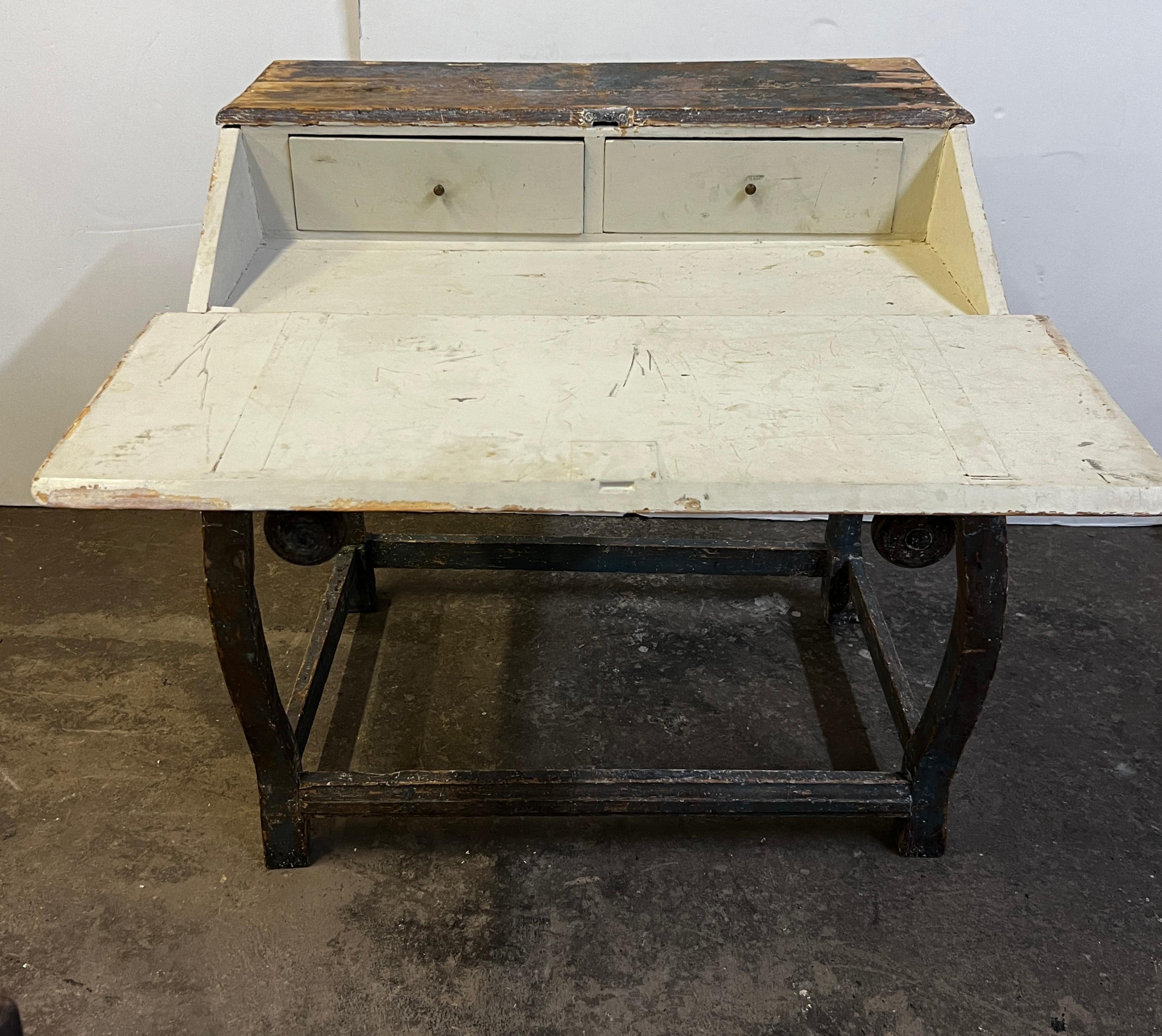 Wood 19th Century Swedish Gustavian Writing Desk Secretary For Sale